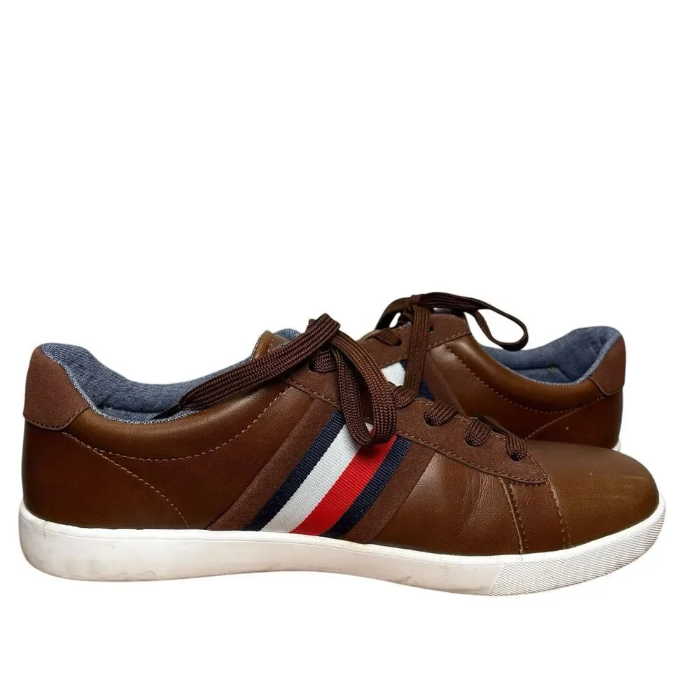 Tommy Hilfiger Lendal Sneakers Men's Athletic Brown Leather USA Size 9.5 - Picture 3 of 10